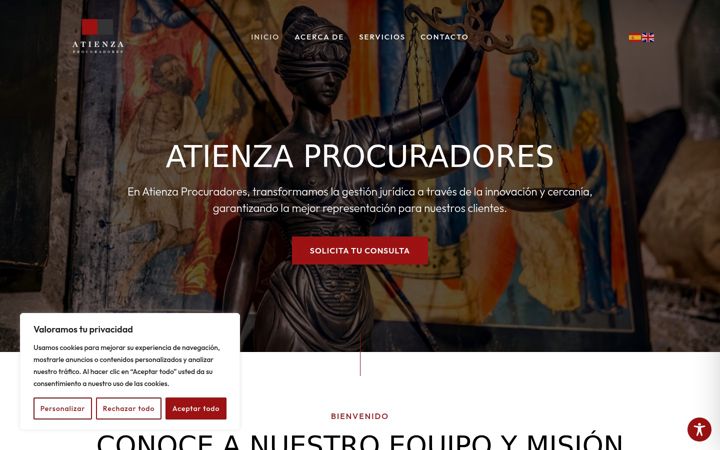 Screenshot of atienzaprocuradores.es