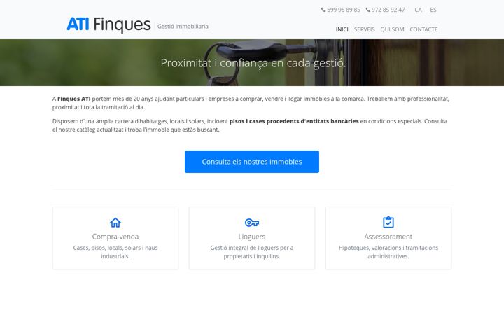Screenshot of atifinques.com