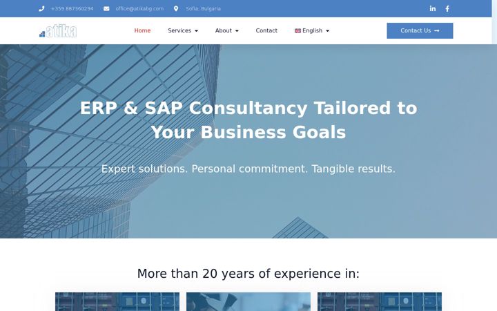 Screenshot of atikabg.com