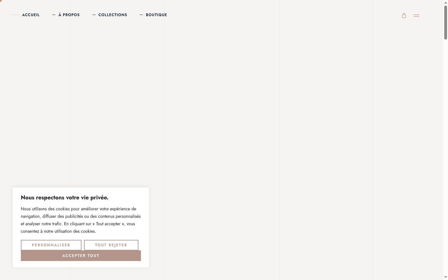 Screenshot of the consent banner shown before any interaction