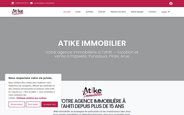Zrzut ekranu atike-immobilier.pf