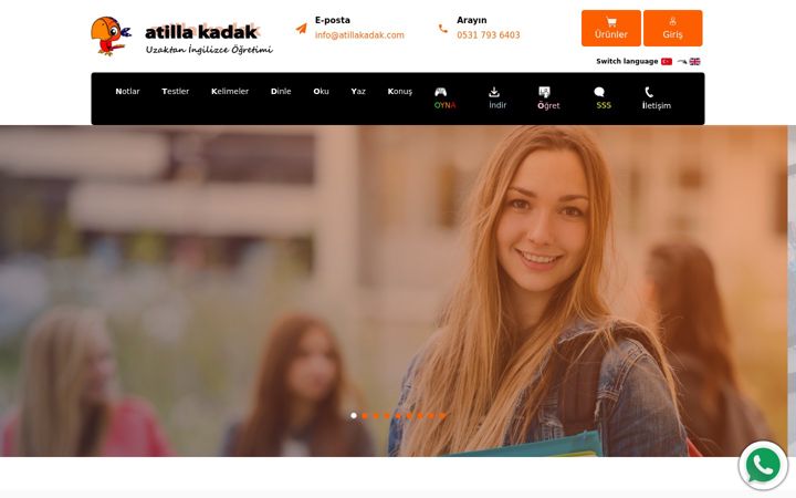 Snímek obrazovky atillakadak.com