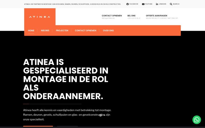 Screenshot of atinea.nl