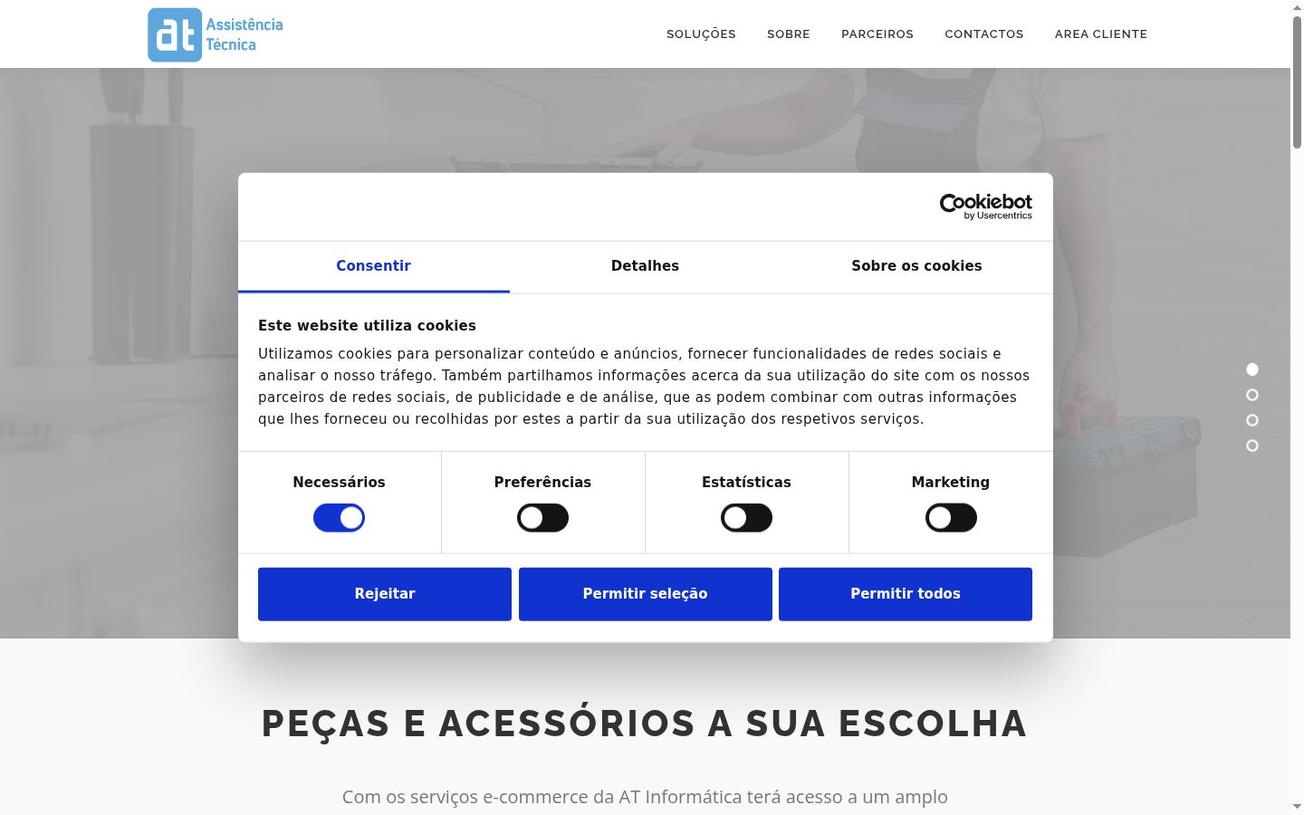 Screenshot tal-banner tal-kunsens muri qabel kwalunkwe interazzjoni