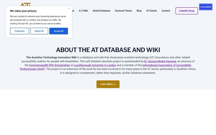 Screenshot of atinnovation.wiki