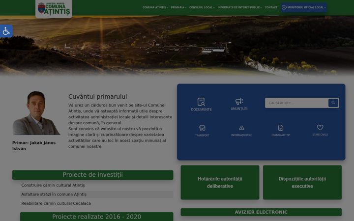 Captura de ecrã de atintis.ro