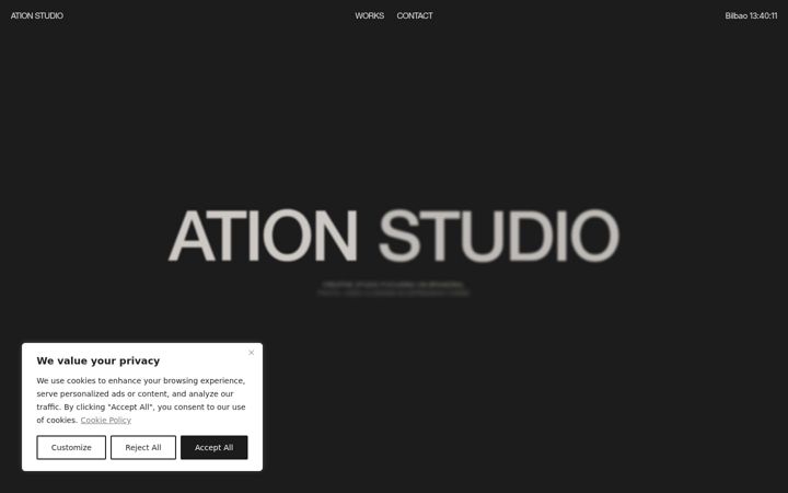 Screenshot di ationstudio.com