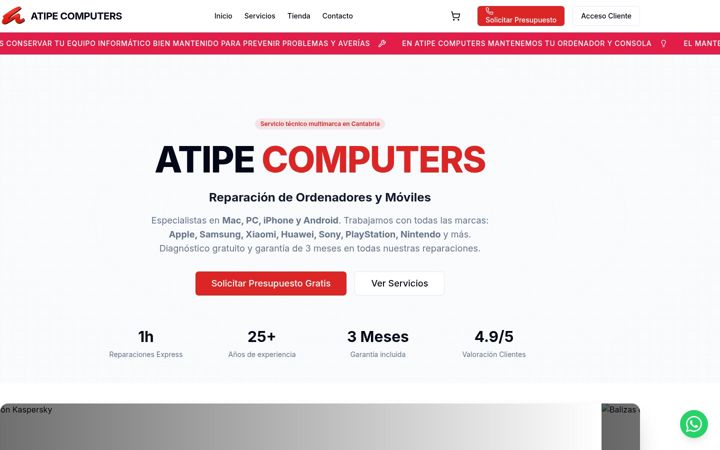 Screenshot of atipecomputers.com