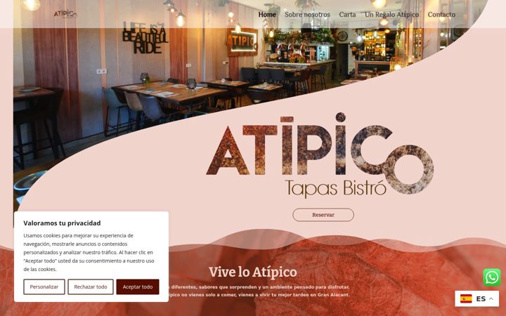 Ekrano kopija atipicogranalacant.com
