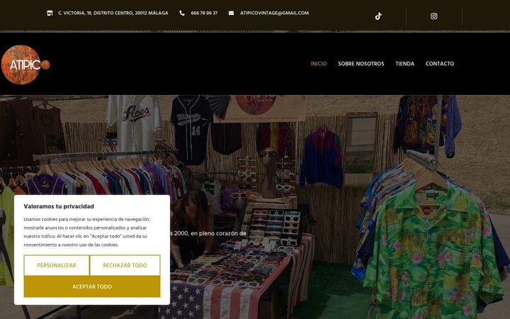 Screenshot of atipicovintage.com