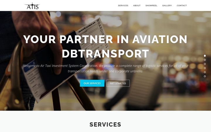 Screenshot ta' atis-corporation.com