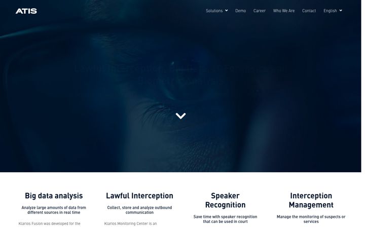 Screenshot ta' atis-systems.com