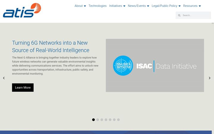 Screenshot of atis.org