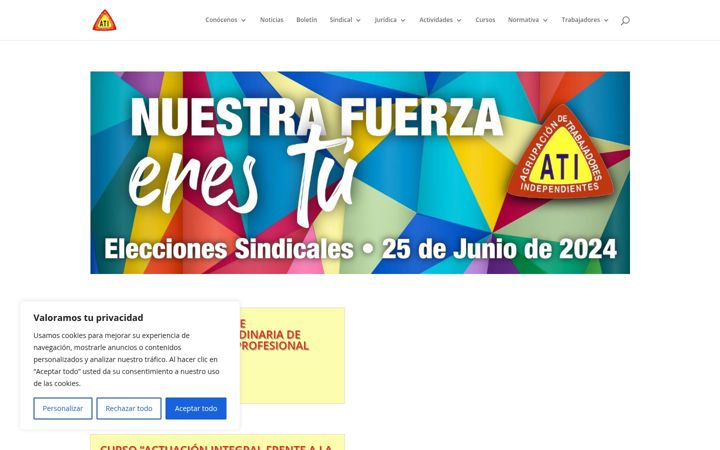 Screenshot ta' atisindicato.com