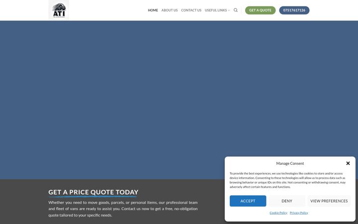 Screenshot of atitransport.co.uk