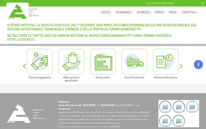 Screenshot of ativa.it