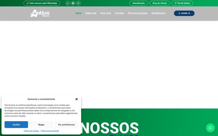 Screenshot von ativa2telecom.com.br