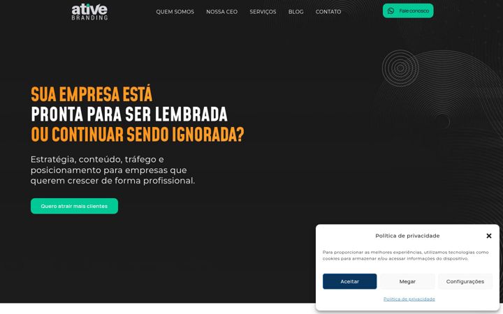 Capture d'écran de ativebranding.com.br