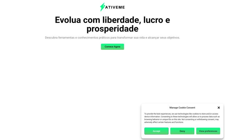Screenshot of ativeme.com