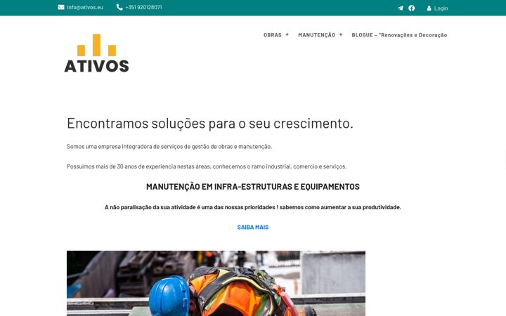 Screenshot of ativos.eu