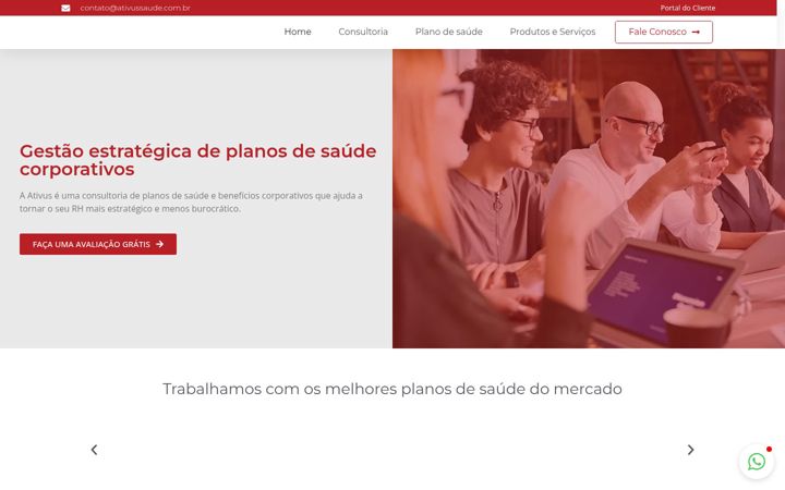 Screenshot of ativussaude.com.br