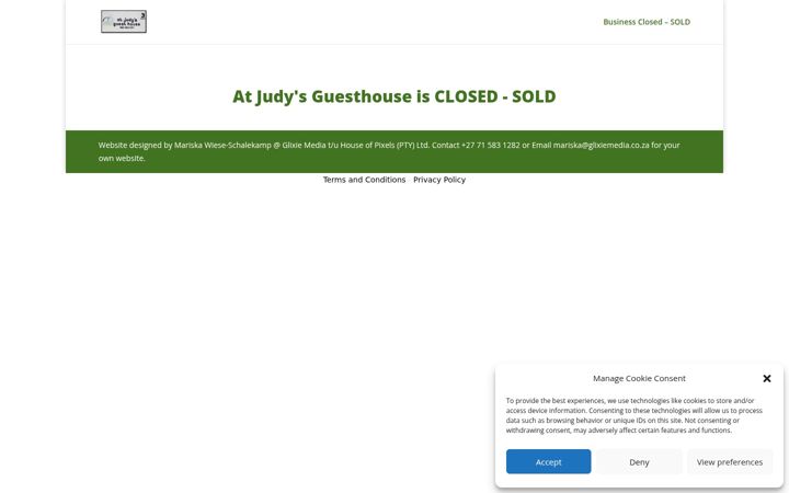 Screenshot of atjudys.co.za