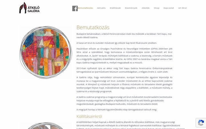 Screenshot of atkelogaleria.com