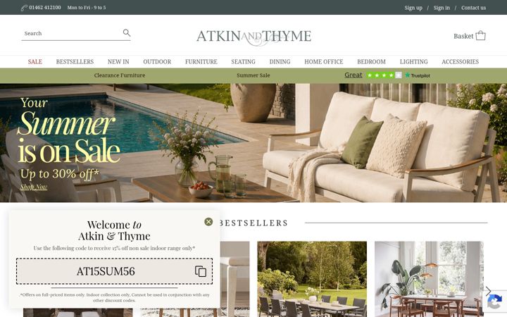 Képernyőkép: atkinandthyme.co.uk