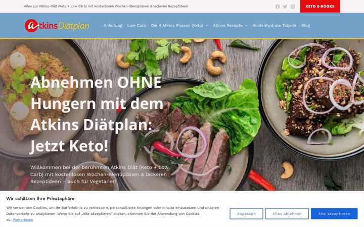 Screenshot of atkins-diaetplan.de
