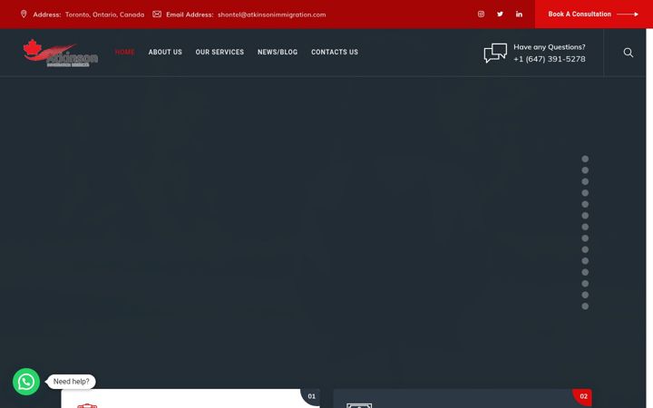 Screenshot of atkinsonimmigration.com
