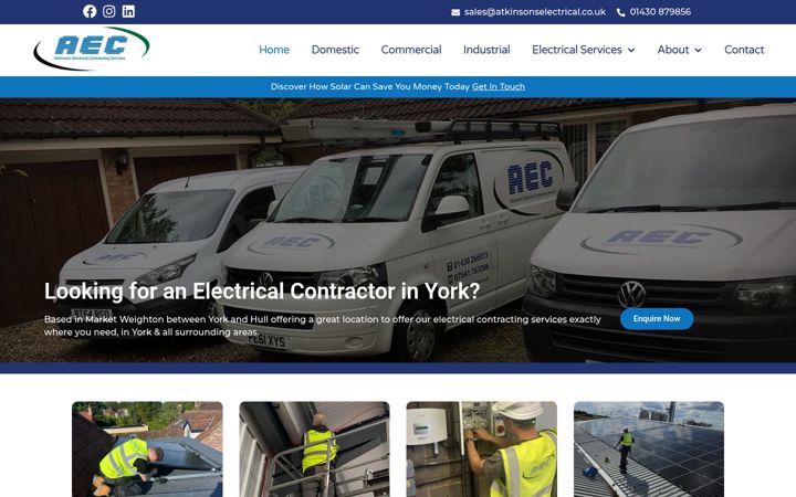 Screenshot of atkinsonselectrical.co.uk