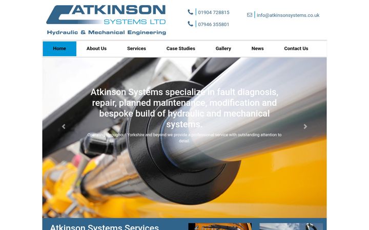 Screenshot του atkinsonsystems.co.uk