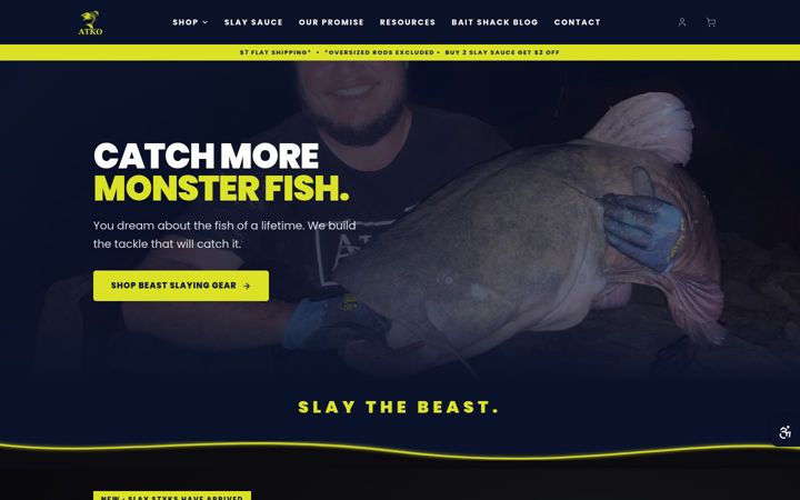 Screenshot of atkofishing.com