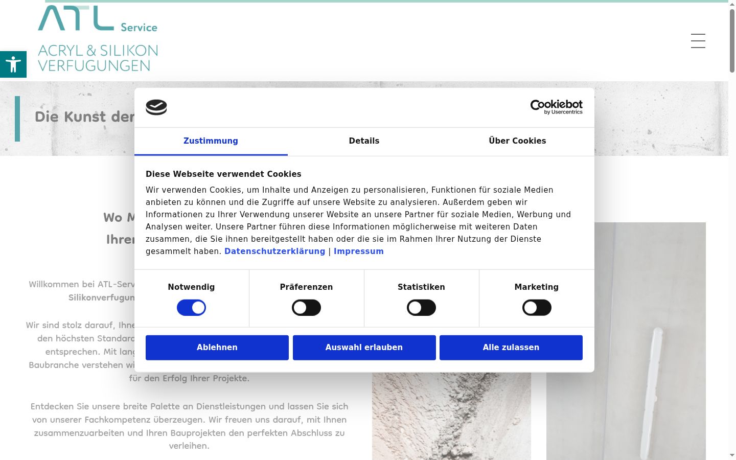 Screenshot tal-banner tal-kunsens muri qabel kwalunkwe interazzjoni