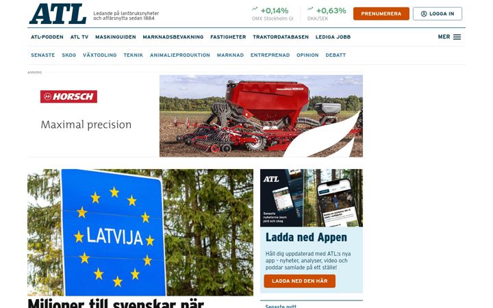 Skjámynd af atl.nu
