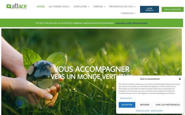 Screenshot of atlace.fr