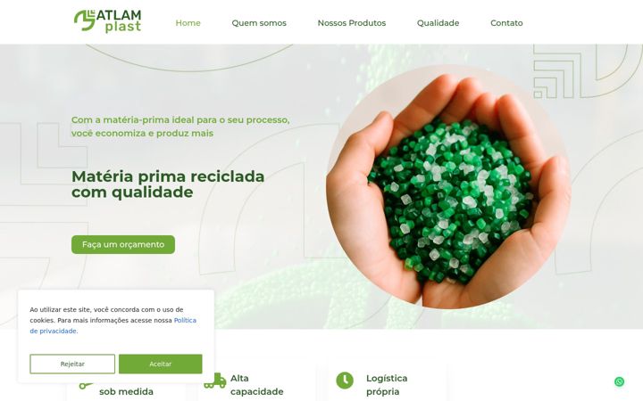 Screenshot of atlamplast.com.br