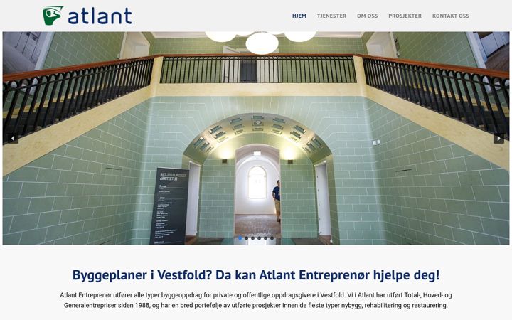 Capture d'écran de atlant-entreprenor.no
