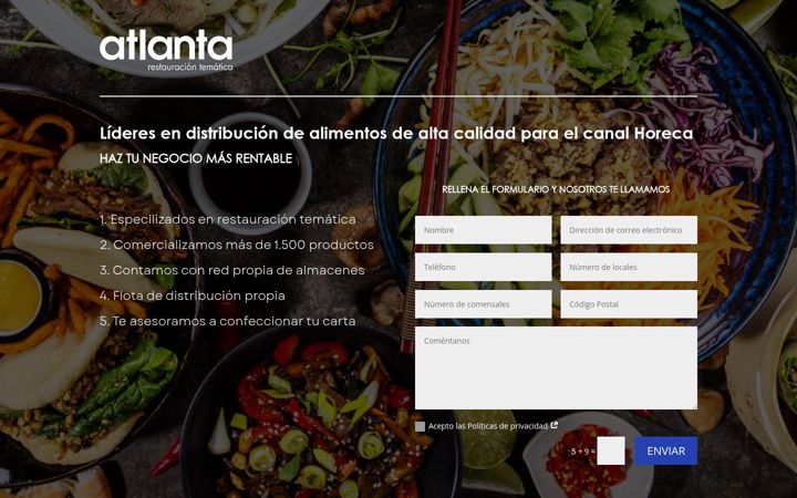 Screenshot of atlantadistribucion.com