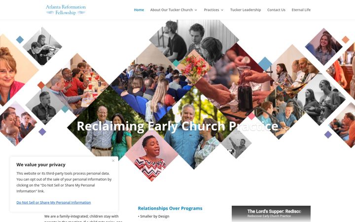 Screenshot of atlantareformationfellowship.com