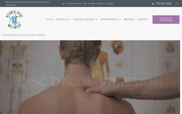 Screenshot stránky atlantatotalwellness.com