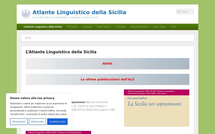 Screenshot of atlantelinguisticosicilia.it