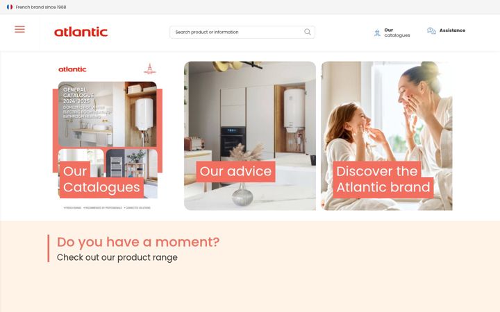 Snimka zaslona za atlantic-comfort.com