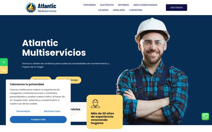 Snimka zaslona za atlantic-multiservicios.com