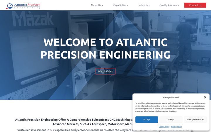 Screenshot του atlantic-precision.co.uk