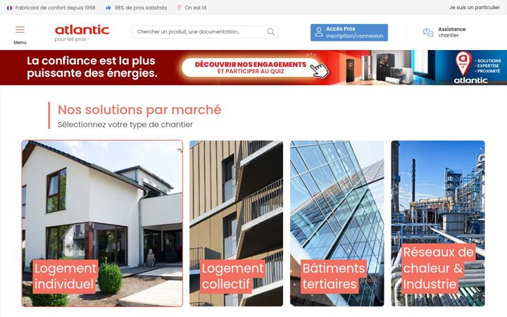 Screenshot of atlantic-pros.fr