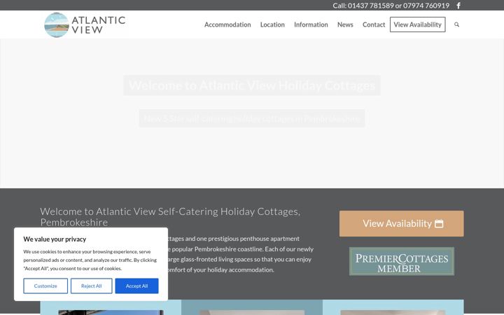 Screenshot του atlantic-view.co.uk