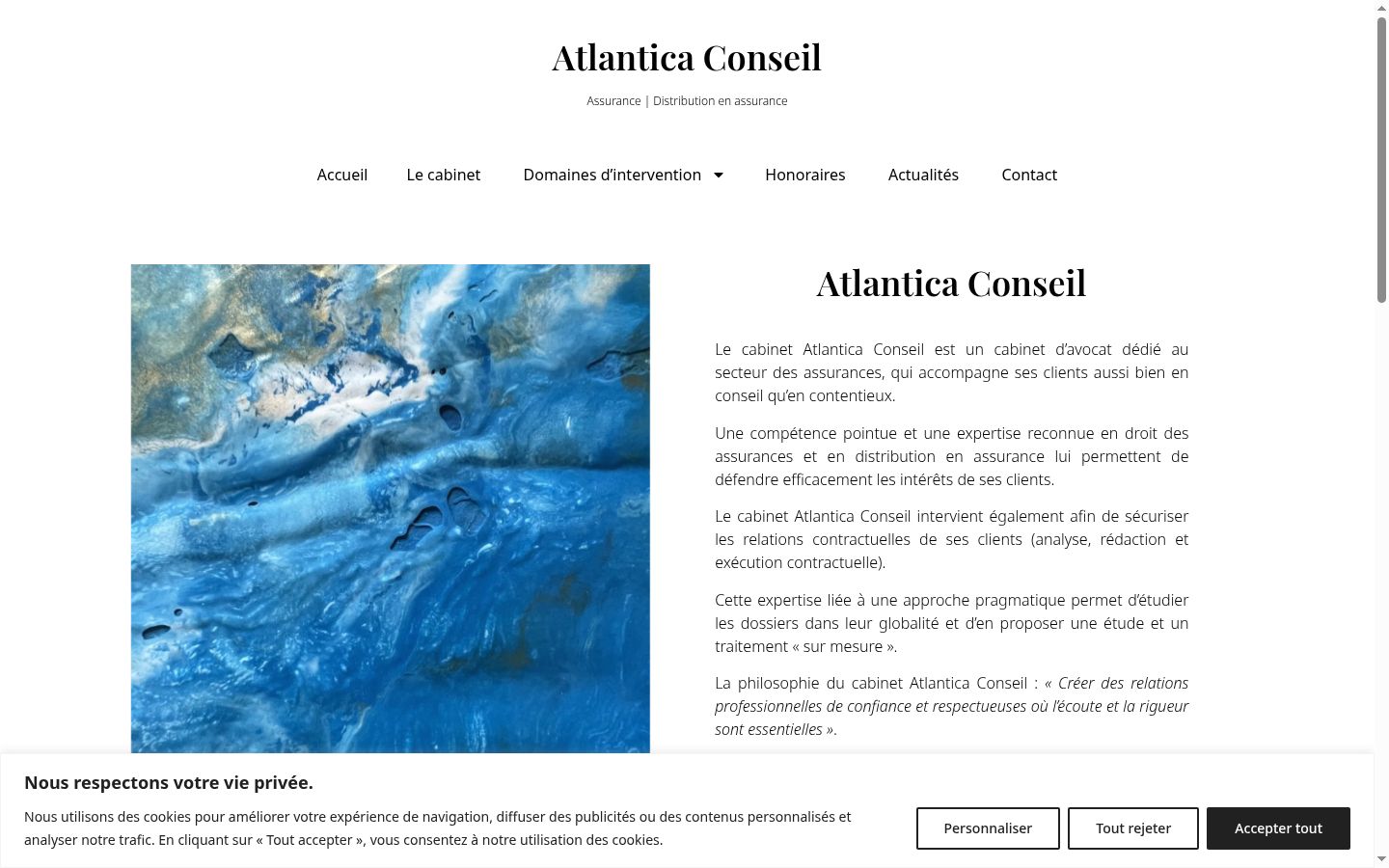 Screenshot of the consent banner shown before any interaction
