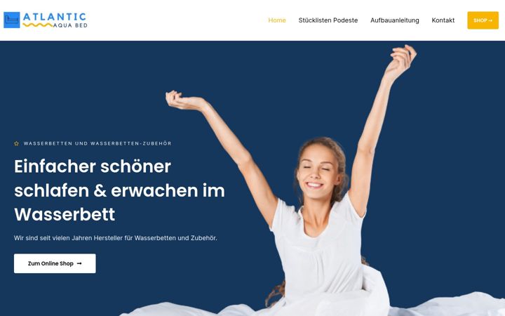 Screenshot of atlanticaquabed.de