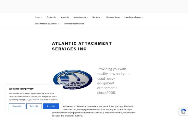 Kuvakaappaus sivustosta atlanticattachmentservices.com